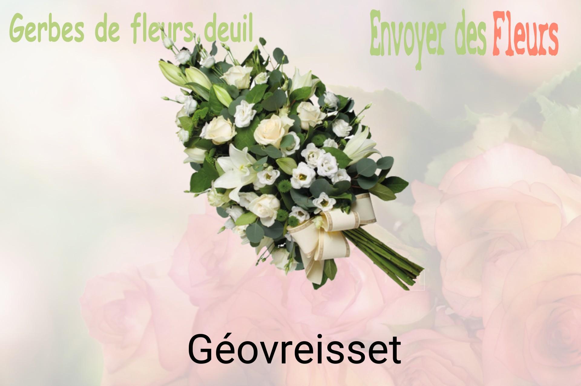 Gerbe de fleurs de deuil livrée à Géovreisset